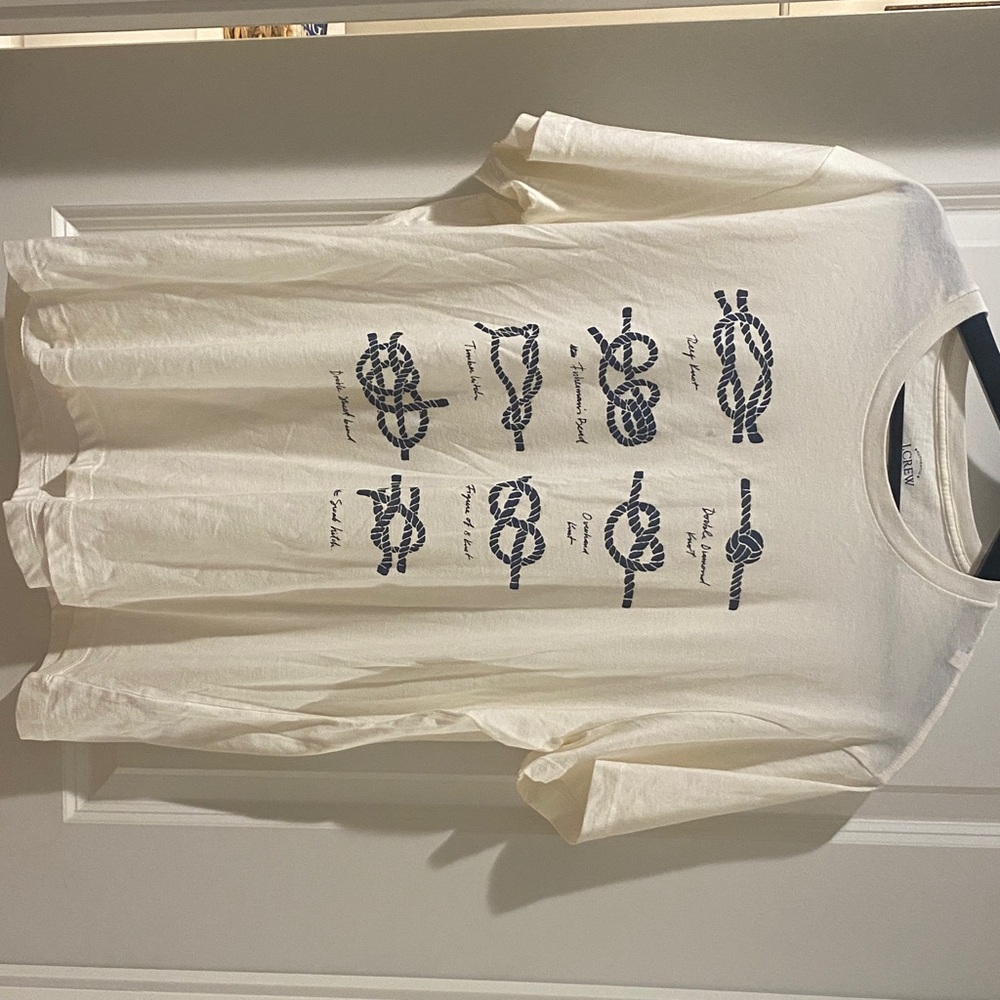 J. Crew Off-White Nautical Graphic Tee